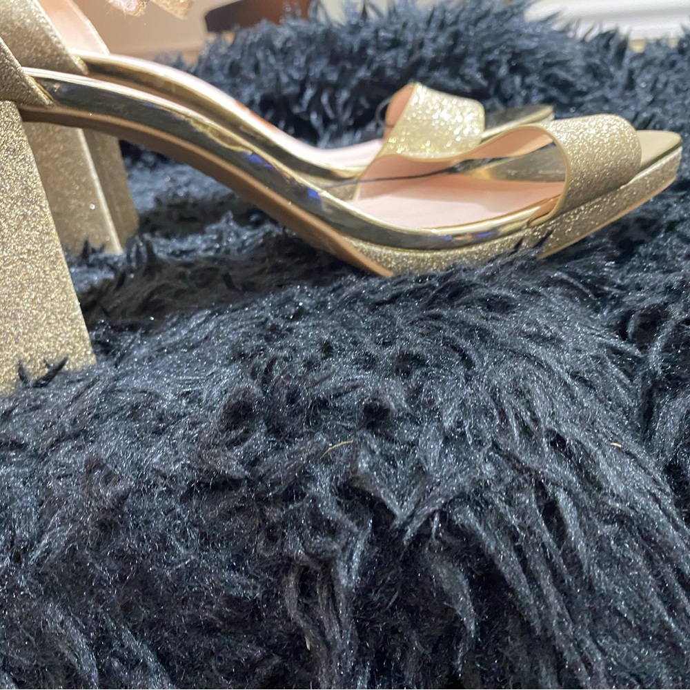 Glittery Gold Colored Platforms - image 2